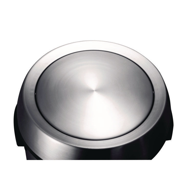 17 Gal Stainless Steel Swivel Trash Can Cover, 15.7 x 15.67 x 15.67, Silver