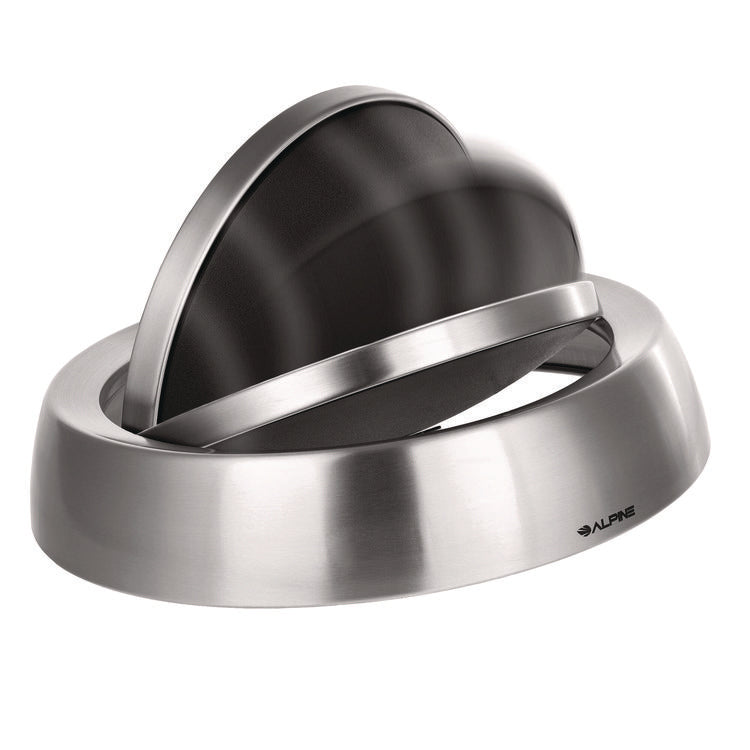 17 Gal Stainless Steel Swivel Trash Can Cover, 15.7 x 15.67 x 15.67, Silver