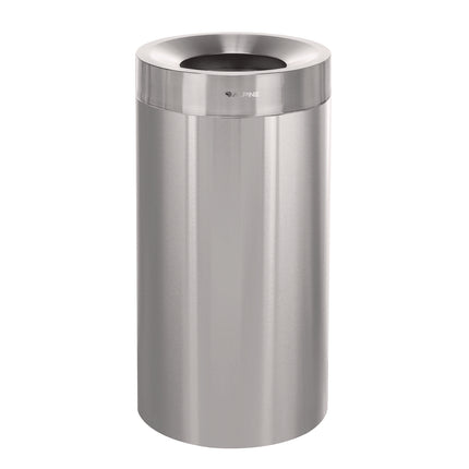 27 Gallon Stainless Steel Commercial Indoor Trash Can, Brushed Stainless Steel