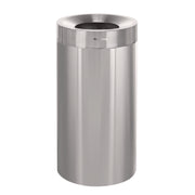27 Gallon Stainless Steel Commercial Indoor Trash Can, Brushed Stainless Steel