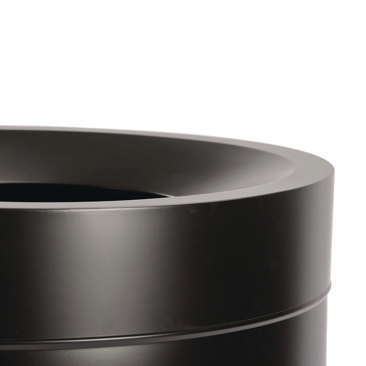 27 Gallon Stainless Steel Commercial Indoor Trash Can, Black