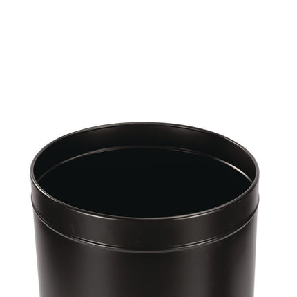 27 Gallon Stainless Steel Commercial Indoor Trash Can, Black