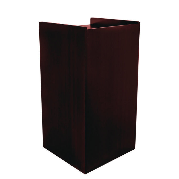 40 Gal Commercial Tray Top Waste Enclosure Trash Receptacle, 40 gal, Wood, Mahogany