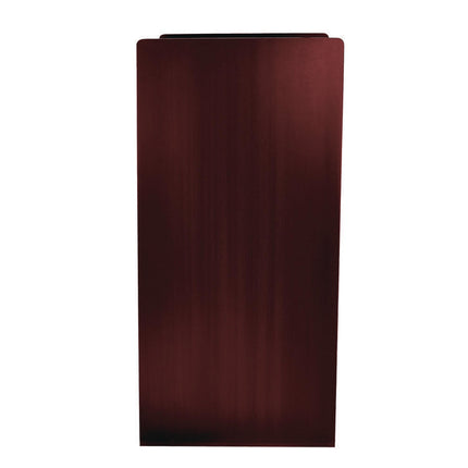 40 Gal Commercial Tray Top Waste Enclosure Trash Receptacle, 40 gal, Wood, Mahogany