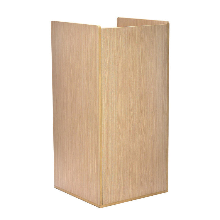 40 Gal Commercial Tray Top Waste Enclosure Trash Receptacle, 40 gal, Wood, Medium Oak