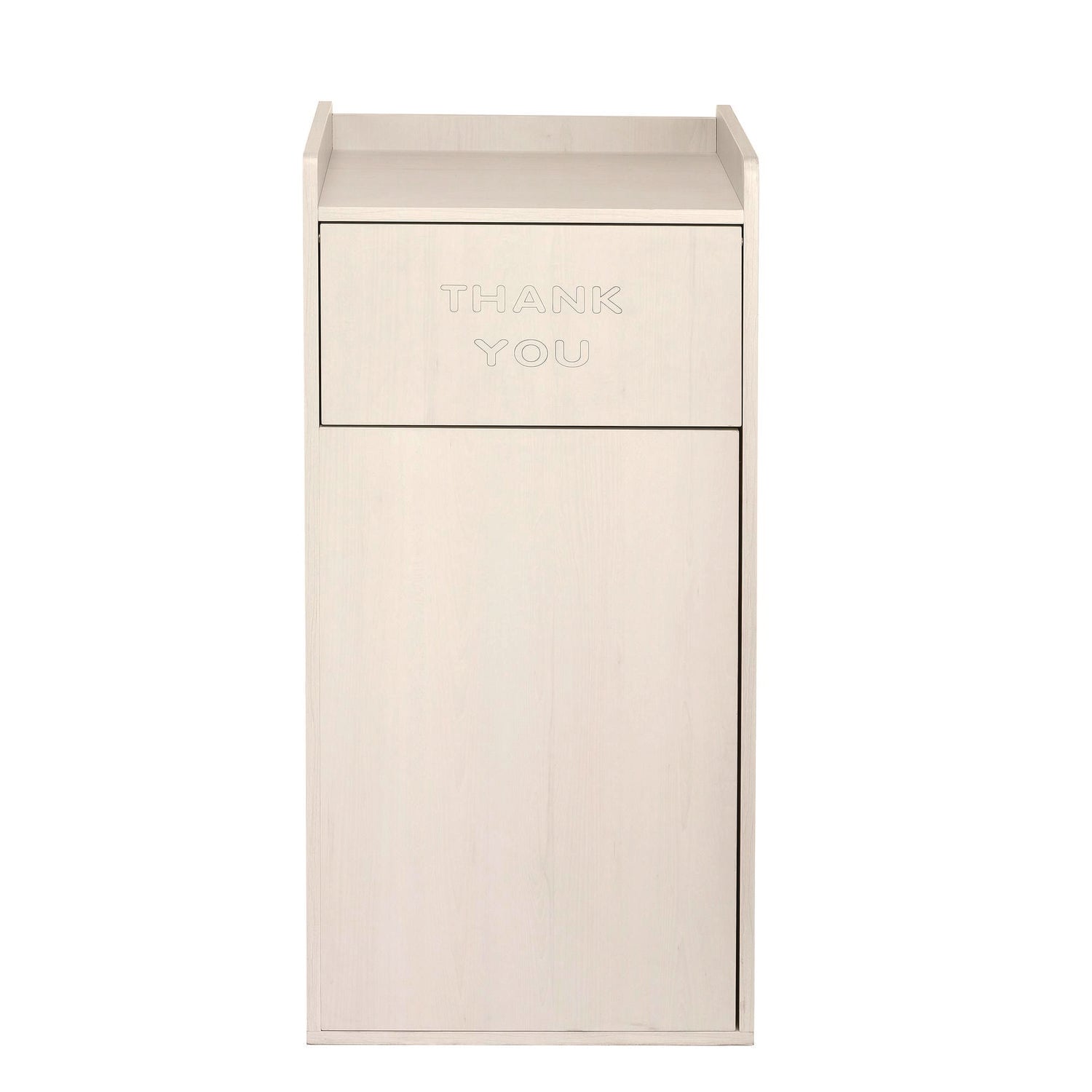 40 Gal Commercial Tray Top Waste Enclosure Trash Receptacle, 40 gal, Wood, White