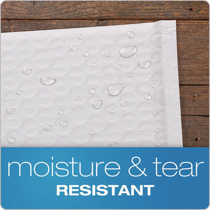Poly Bubble Mailers, #2, Barrier Bubble Cushion, Redi-Seal Adhesive Closure, 8.25 x 11, White, 25/Pack
