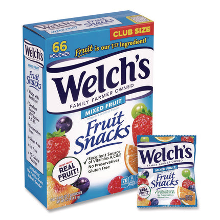Fruit Snacks, Mixed Fruit, 0.8 oz Pouch, 66 Pouches/Box