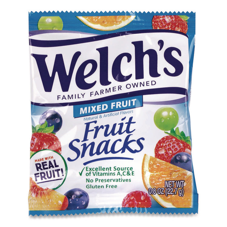Fruit Snacks, Mixed Fruit, 0.8 oz Pouch, 66 Pouches/Box