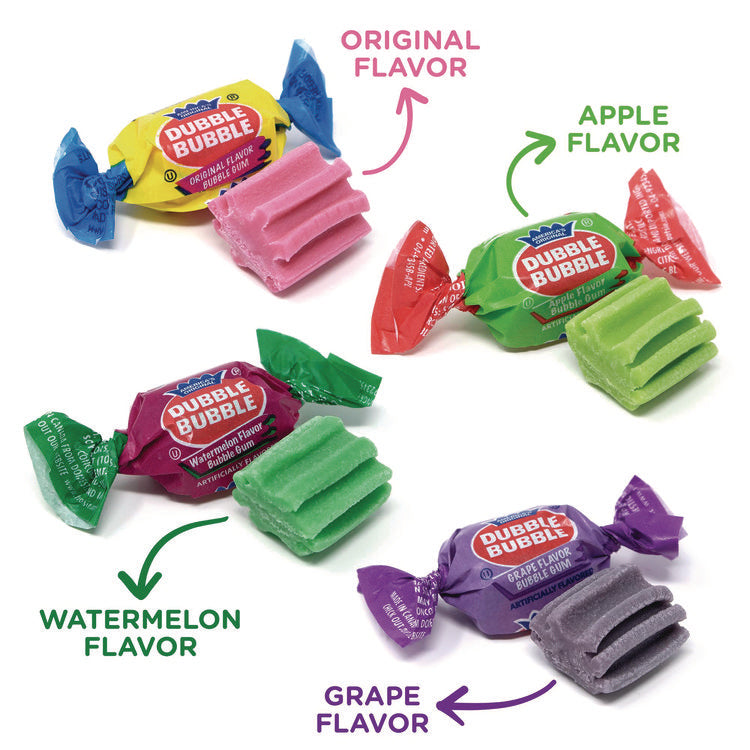 Bubble Gum Assorted Flavor Twist Tub, 300 Pieces/Tub, 1 Tub/Carton