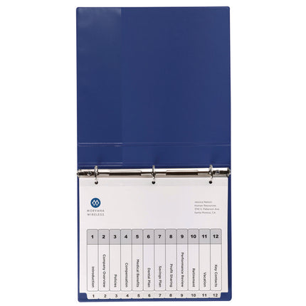 Customizable Table of Contents Ready Index Black and White Dividers, 12-Tab, 1 to 12, 11 x 8.5, White, 6 Sets