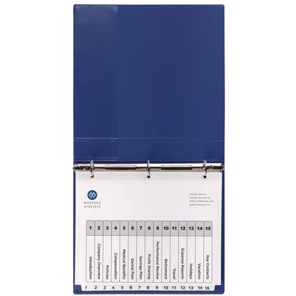 Customizable Table of Contents Ready Index Black and White Dividers, 15-Tab, 1 to 15, 11 x 8.5, White, 6 Sets