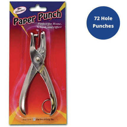 15-Sheet One-Hole Punch, 0.25" Holes, Silver, 72/Carton