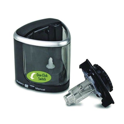 2-in-1 Sharpener, Battery/Manual-Powered, 6.13 x 3, Black, 24/Carton