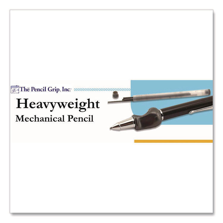 Heavyweight Mechanical Pencil Set w/The Pencil Grip, 2 mm Lead Refills, HB (#2), Black Lead, Black/Navy/Silver Barrel, 8/CT