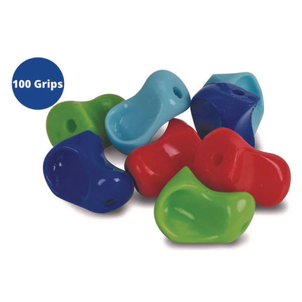 Pinch Pencil Grip, 1" Long, Assorted Colors, 100/Carton