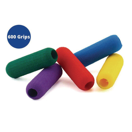 Foam Pencil Grip, 0.5" Long, Assorted Colors, 600/Carton
