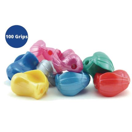 Crossover Grip, 1" Long, Assorted Metallic Colors, 100/Carton
