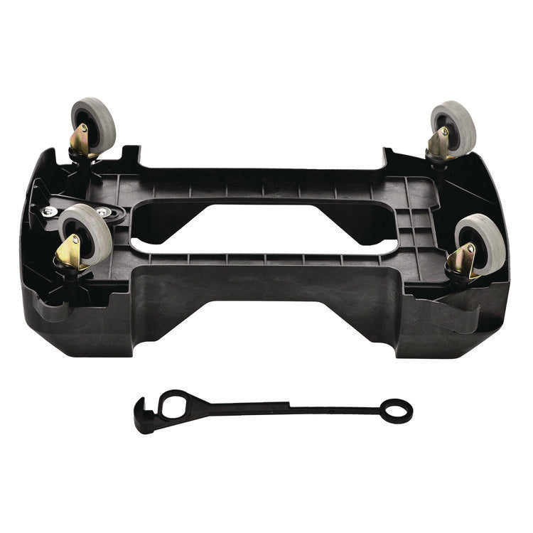 Rectangular Trash Can Dolly, 200 lb Capacity, 8.2 x 24.4 x 15.7, Black