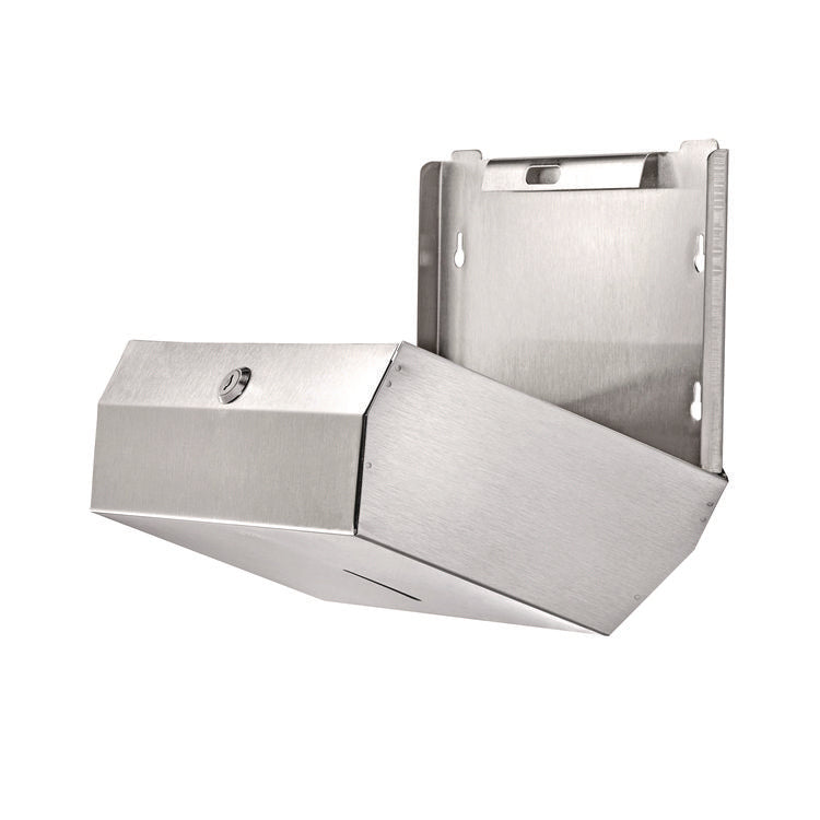 Horizontal C-Fold/Multi-Fold Paper Towel Dispenser, 7.08 x 3.93 x 10.82, Brushed Nickel