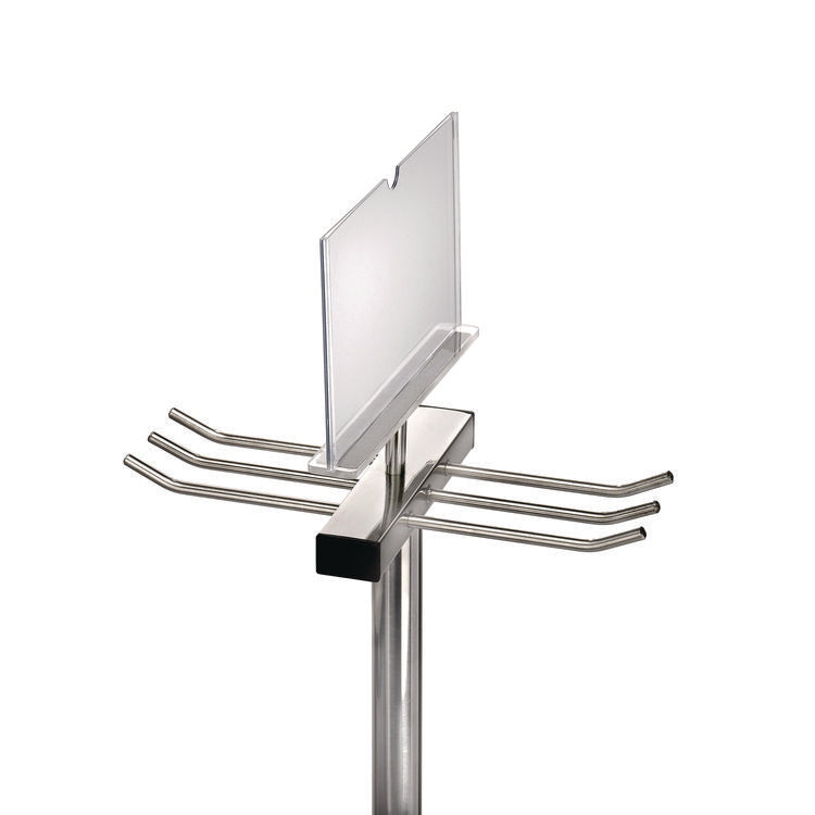 Wet Umbrella Bag Wrapper Stand with 100 Long Bags, Stainless Steel, 12 x 12 x 48, Silver