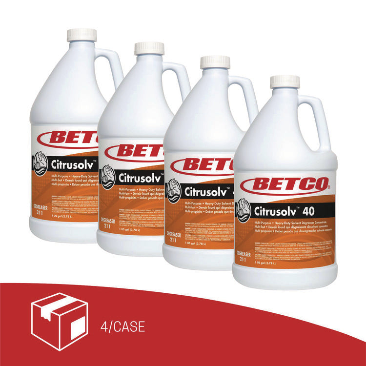 Citrusolv 40 HD Degreaser, Citrus Scent, 1 gal Bottle, 4/Carton