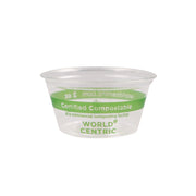 PLA Clear Cold Cups, Souffle, 2 oz, Plastic, Clear, 2,000/Carton