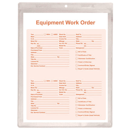 Clear Vinyl Shop Ticket Holders, Both Sides Clear, 50 Sheets, 9 X 12, 50/box