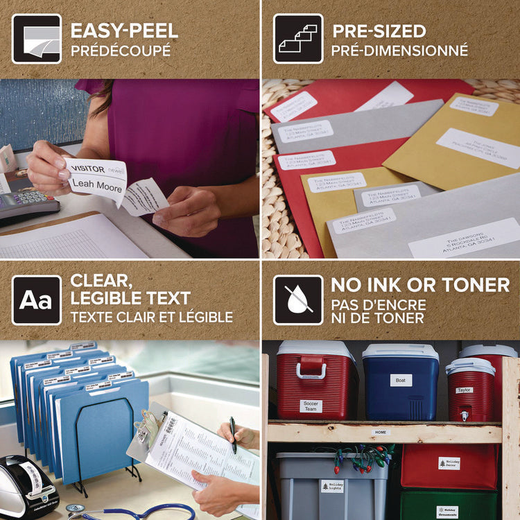 LabelWriter Address Labels, 1.25'' x 2.25'', White, 1,000 Labels/Roll