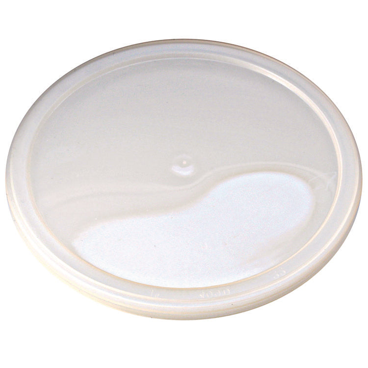 Pro Kal Polyethylene Flush Fill Round Deli Lids, 4.6" Diameter, Clear, Plastic, 500/Carton