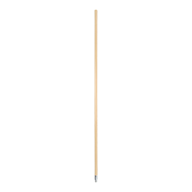 Metal Tip Threaded Hardwood Broom Handle, 0.94" dia x 60", Natural