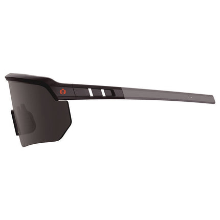 Skullerz AEGIR-AFASPM Anti-Scratch and Enhanced Anti-Fog Safety Glasses, Matte Black Frame, Smoke Polycarb Lens