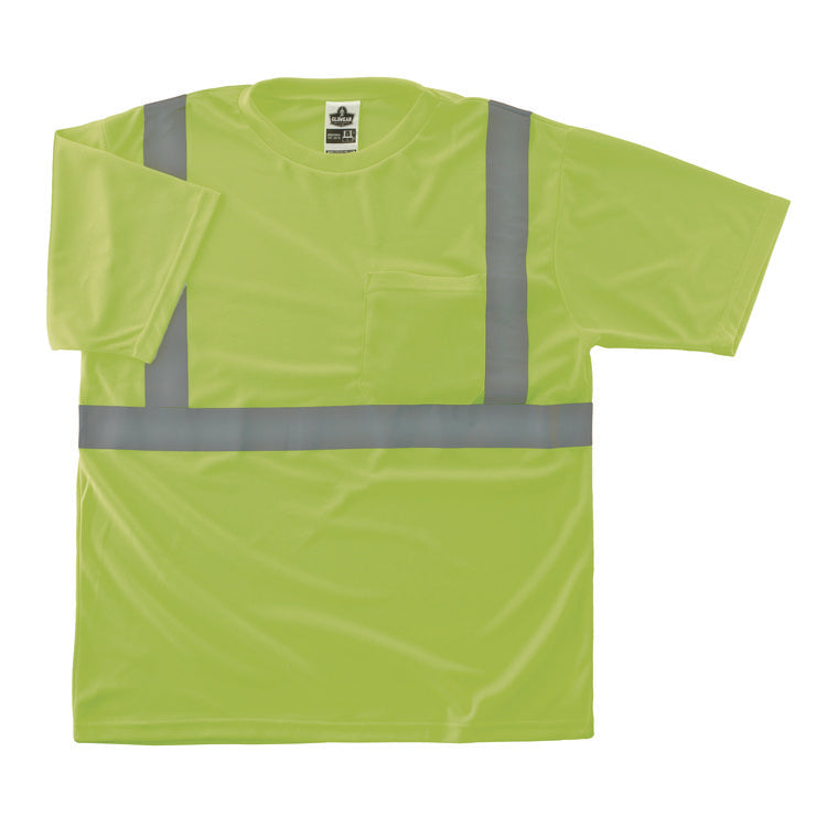 GloWear 8289-ECO Class 2 Recycled Hi-Vis T-Shirt, X-Large, Lime
