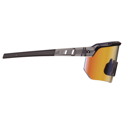 Skullerz AEGIR-AFASPM Anti-Scratch and Enhanced Anti-Fog Safety Glasses, Clear Smoke Frame, Orange Mirror Polycarb Lens
