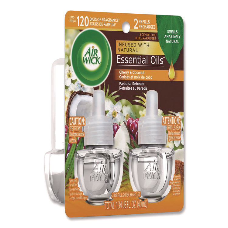 Scented Oil Refills, Paradise Retreat, 0.67 oz, 2/Pack, 6 Packs/Carton