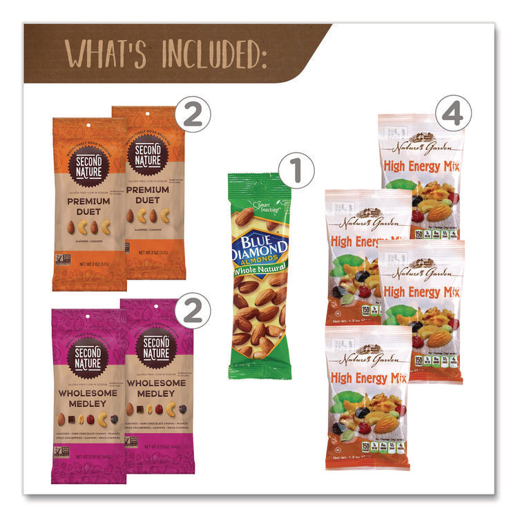 Healthy Mixed Nuts Snack Box, 18 Assorted Snacks/Box