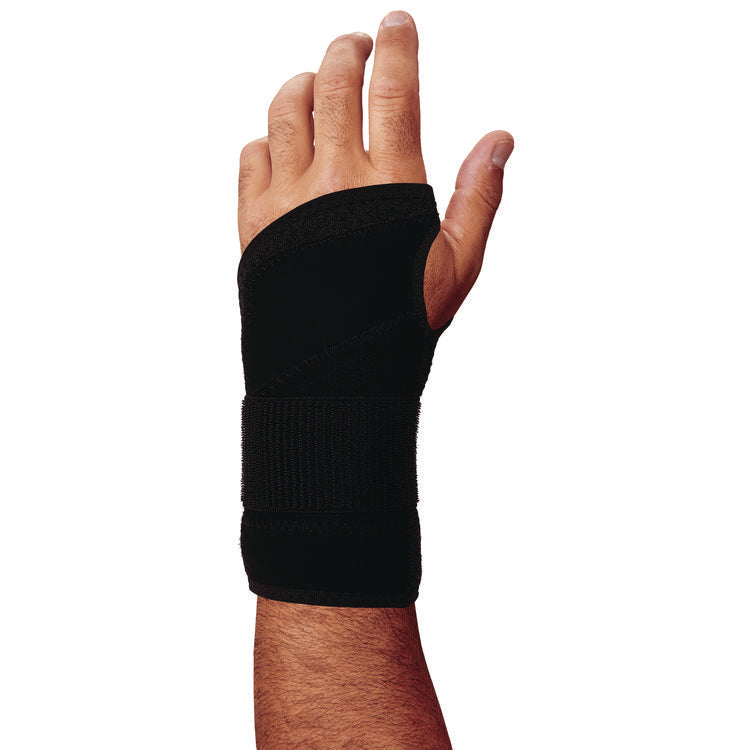 ProFlex 4005 Wrist Brace Support with Single Strap, Large, Fits Left Hand, Black
