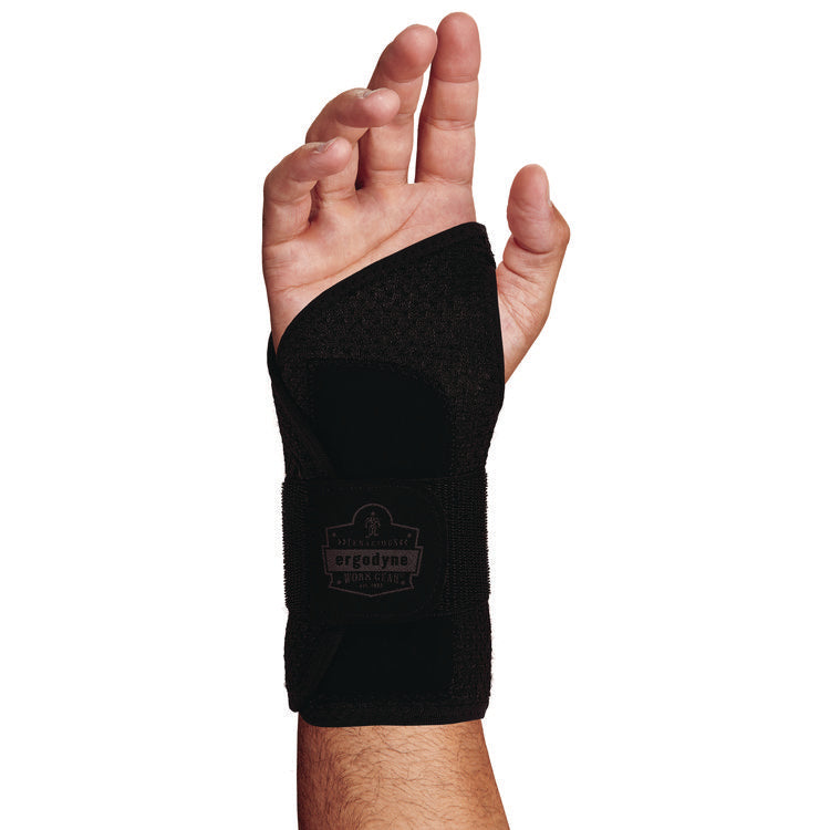 ProFlex 4005 Wrist Brace Support with Single Strap, Large, Fits Right Hand, Black