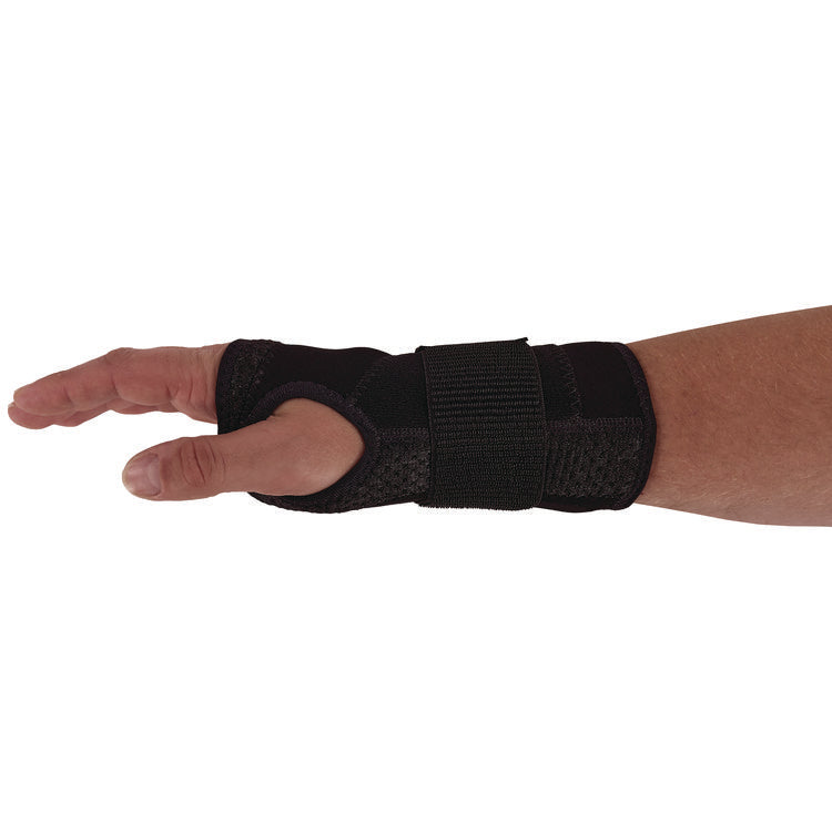 ProFlex 4005 Wrist Brace Support with Single Strap, Large, Fits Right Hand, Black