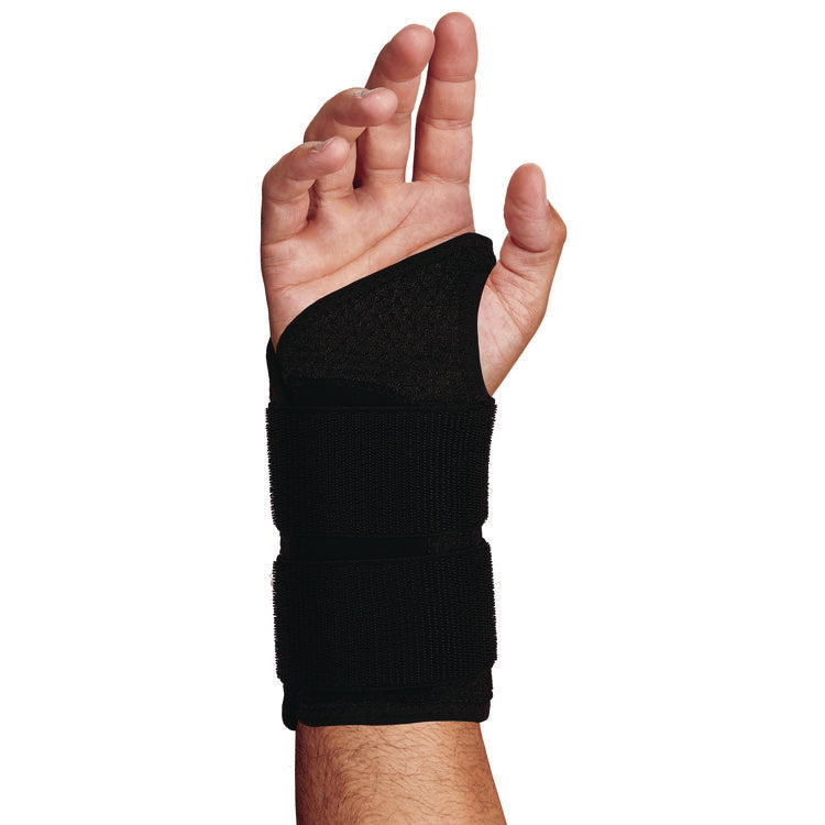ProFlex 4015 Wrist Brace Support with Double Strap, Medium, Fits Right Hand, Black