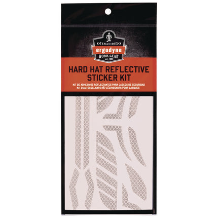 Skullerz 8961 Reflective Hard Hat and Safety Helmet Sticker Kit, 18 Assorted Stickers, White