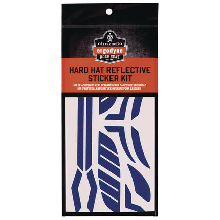 Skullerz 8961 Reflective Hard Hat and Safety Helmet Sticker Kit, 18 Assorted Stickers, Blue