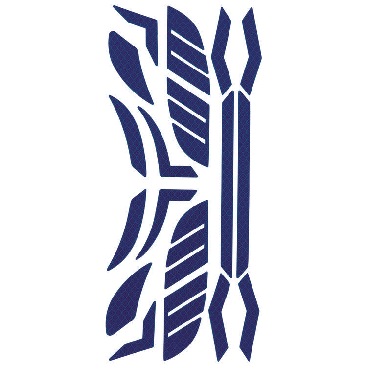 Skullerz 8961 Reflective Hard Hat and Safety Helmet Sticker Kit, 18 Assorted Stickers, Blue