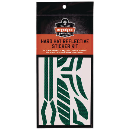 Skullerz 8961 Reflective Hard Hat and Safety Helmet Sticker Kit, 18 Assorted Stickers, Green