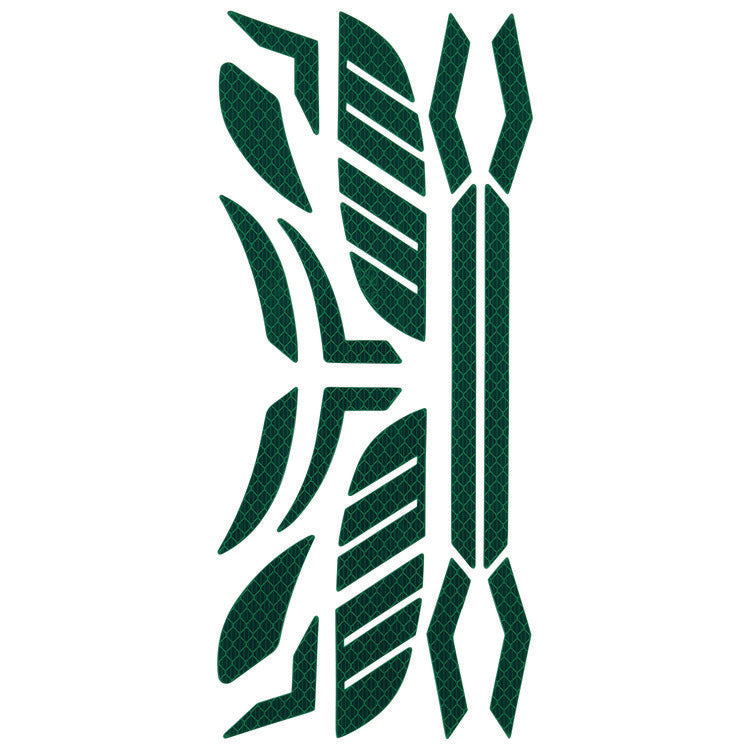 Skullerz 8961 Reflective Hard Hat and Safety Helmet Sticker Kit, 18 Assorted Stickers, Green