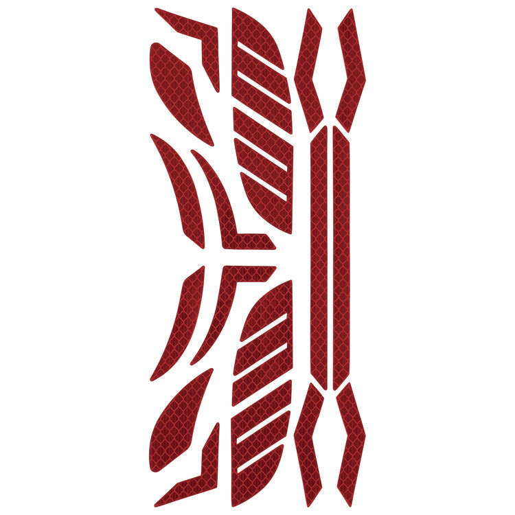 Skullerz 8961 Reflective Hard Hat and Safety Helmet Sticker Kit, 18 Assorted Stickers, Red