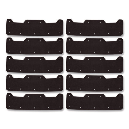 Skullerz 8953 Hard Shell Bump Cap Sweatband Replacement, Black, 10/Pack
