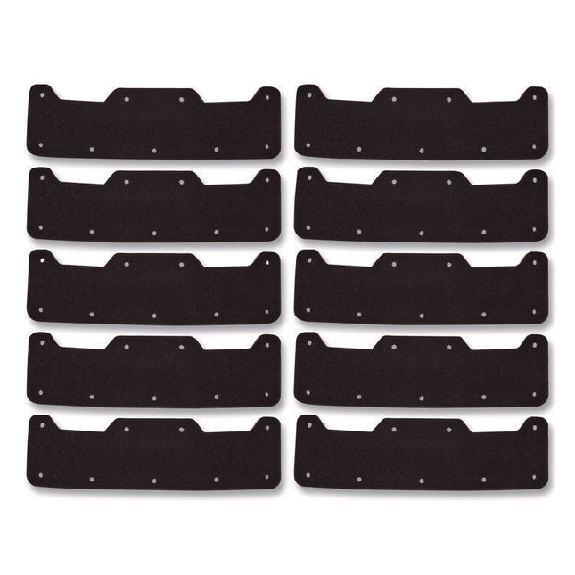 Skullerz 8953 Hard Shell Bump Cap Sweatband Replacement, Black, 10/Pack