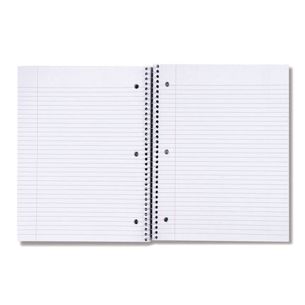 Wirebound Notebook, 3-Subject, Medium/College Rule, Black Cover, (120) 11 x 8.5 Sheets