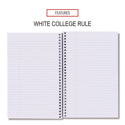 Wirebound Notebook, 3-Subject, Medium/College Rule, Assorted Cover Colors, (120) 9.5 x 6 Sheets, 4/Pack